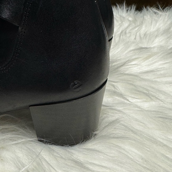 ECCO Shape M35 Ankle Boots 6.5 Black Leather Water-Resistant Comfort Zip Heels - Picture 3 of 7